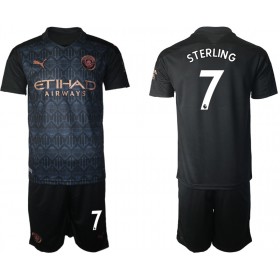 Fußballtrikots Manchester City Raheem Sterling 7 Kinder 2020-2021 Kurzarm Auswärts-trikot kaufen
